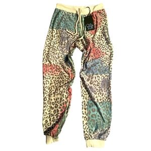 Chaser Women’s Jogger Pants – Multicolored Leopard Athleisure - NWT